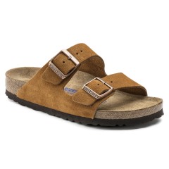 BIRKENSTOCK ARIZONA MINK SUEDE LEATHER SOFT FUßBETT NARROW